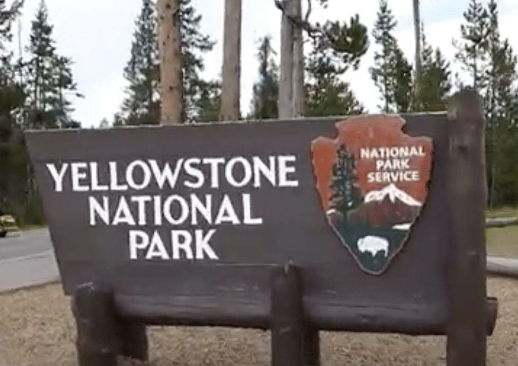 Yellowstone Sign Youtube ACG Travel Video Screen Grab