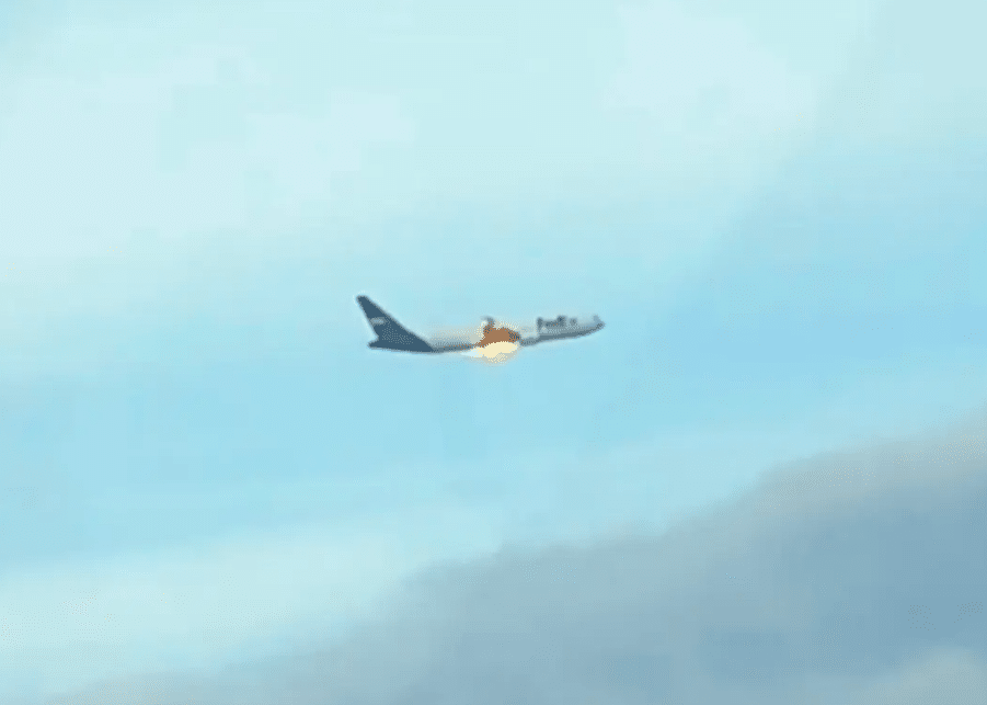 FedEx Plane's Engine Explodes During Takeoff