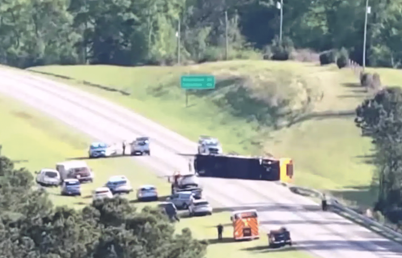 School Bus Full of Kids Flips, Killing 13-Year-Old