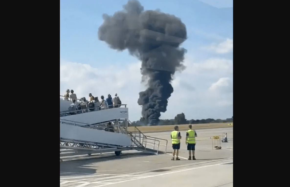 Plane Crashes in Fiery Incident at Airport