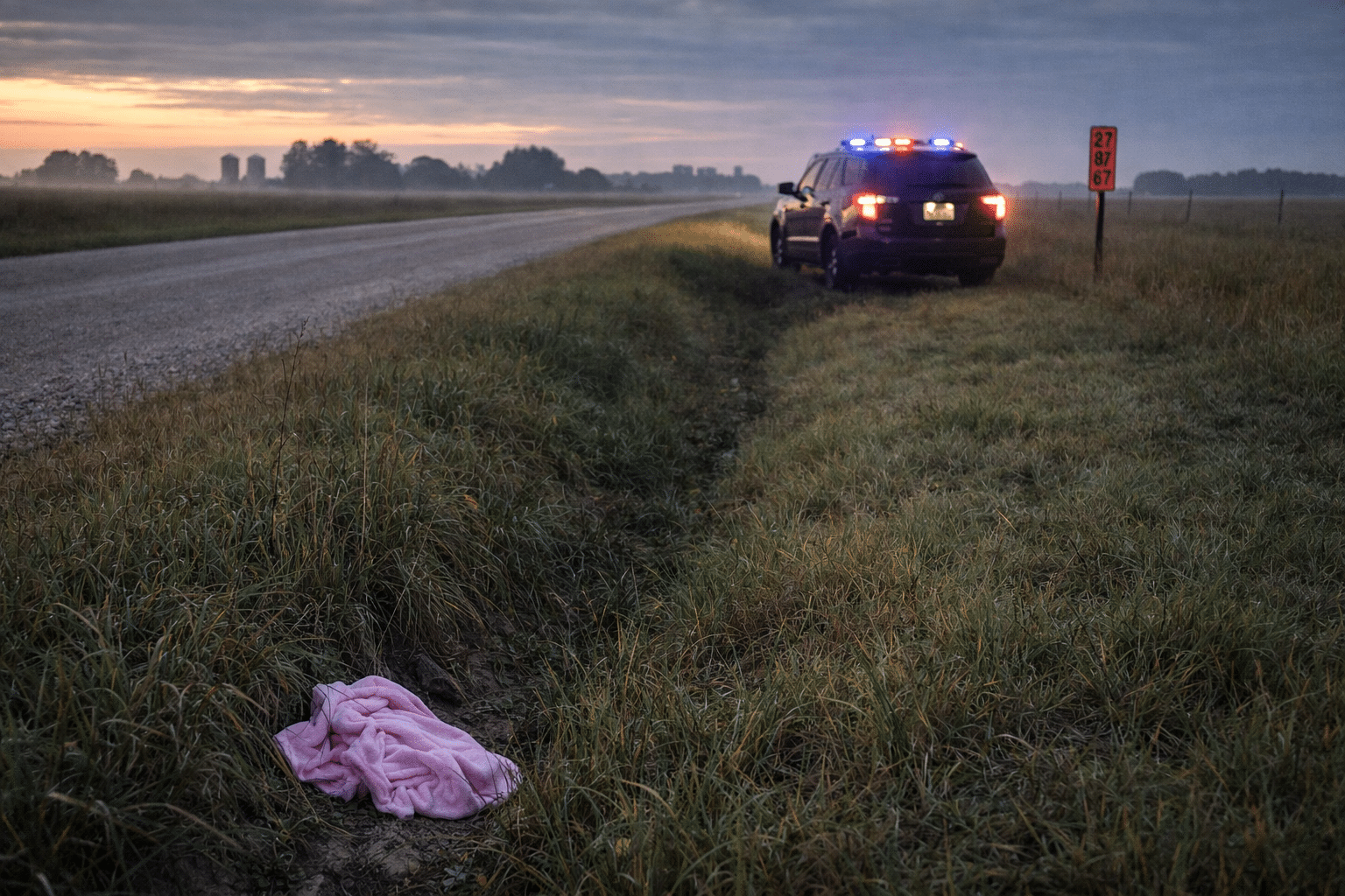 Toddler Found Alone in Ditch