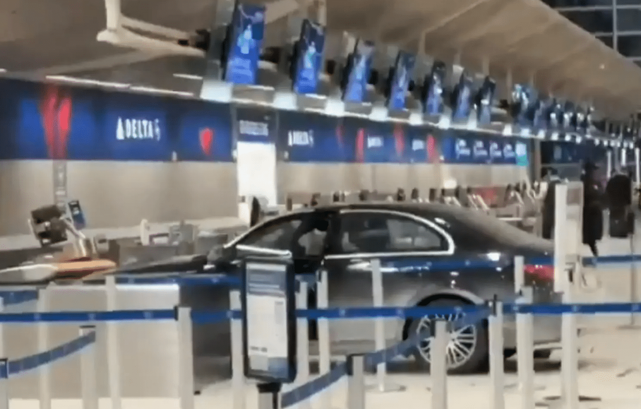Car Smashes Into Major Airport Terminal; Driver Held