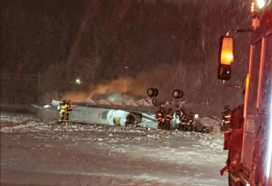 Jet Crashes Upside-Down at Airport Leaving Only 1 Survivor