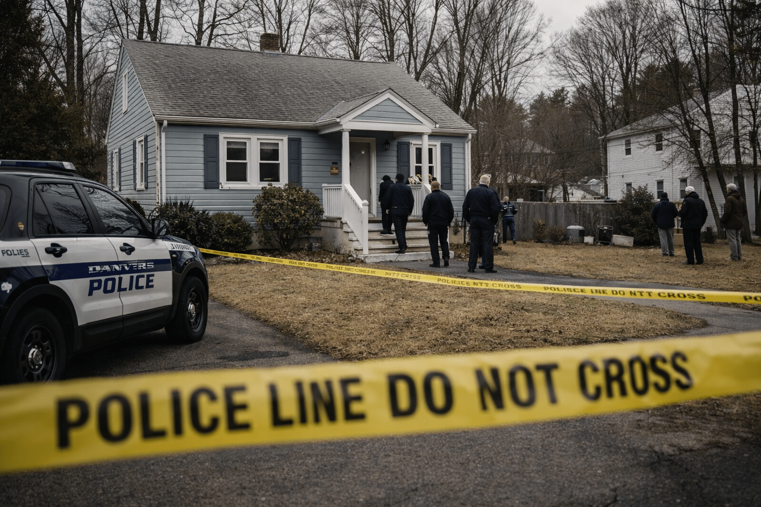 House with Police Tape Via AI Image