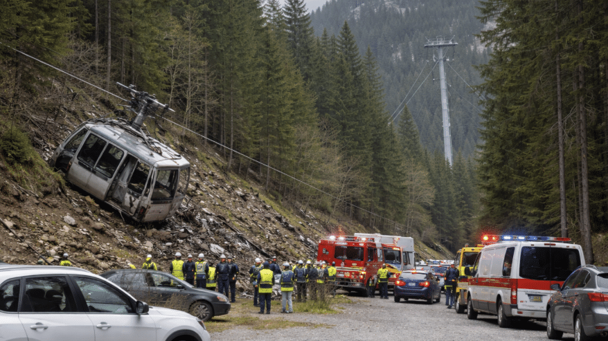 Cable Car Scene AI Image