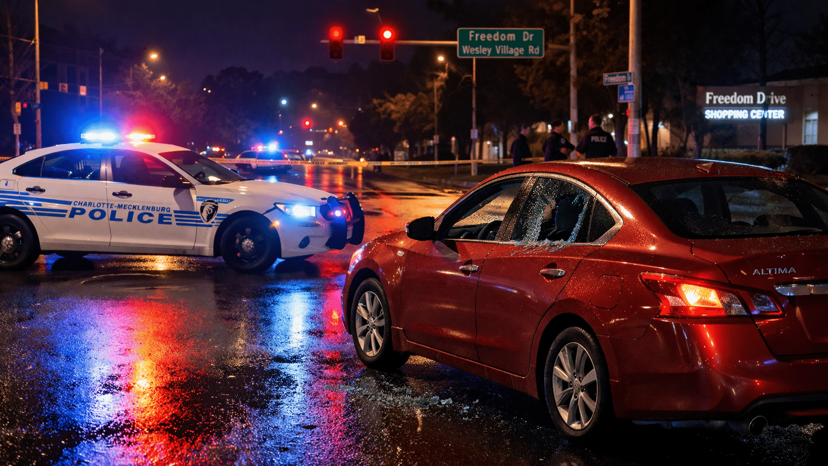 Car Window Shot Out Via AI Image