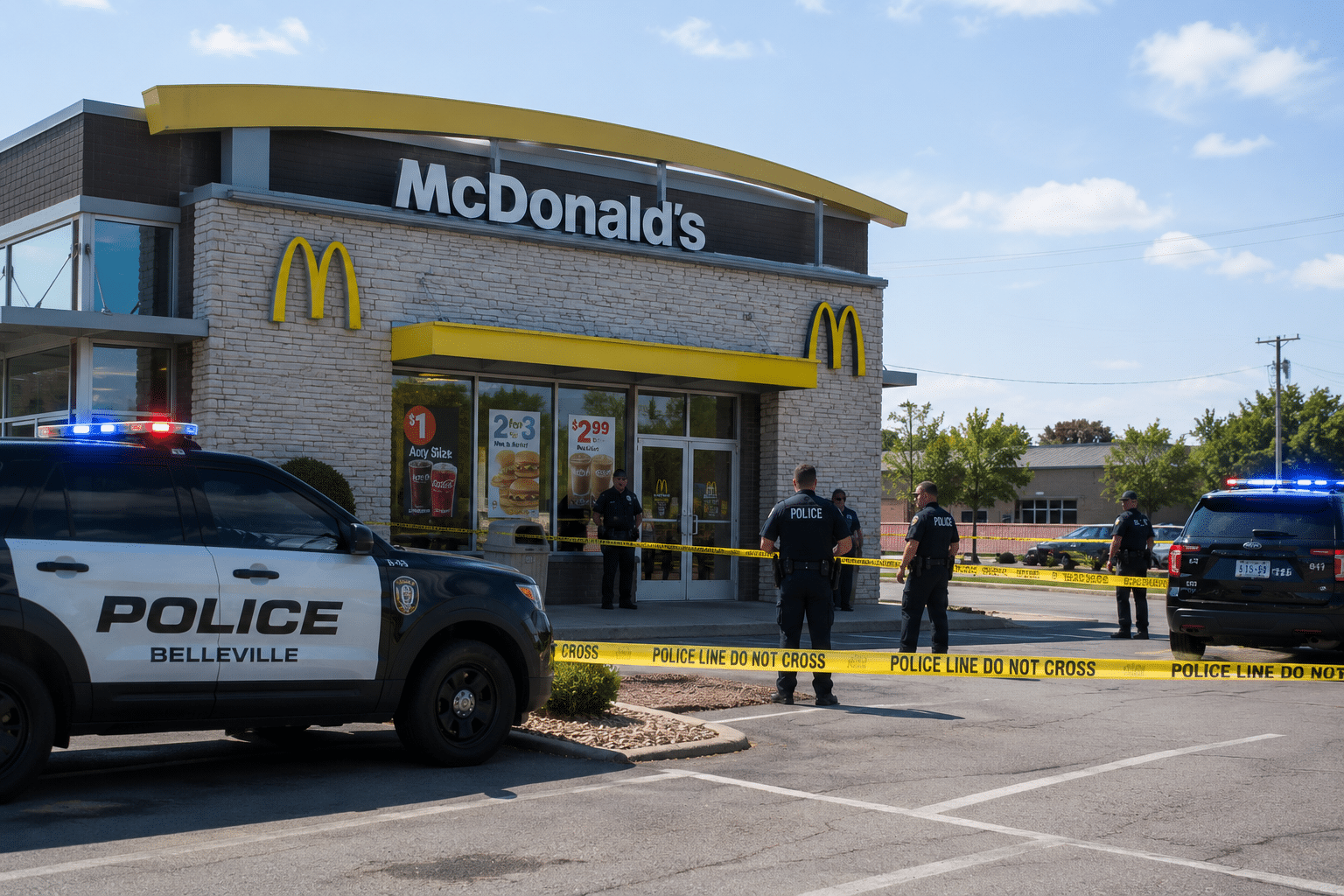 McDonalds Crime Scene Via AI Image
