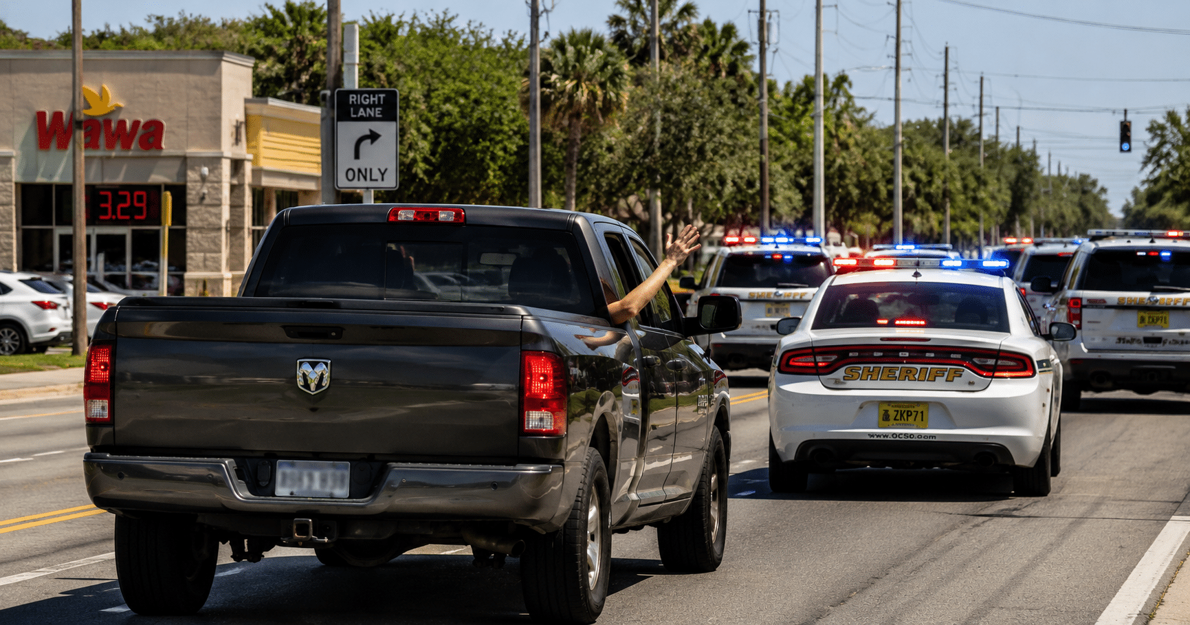 Woman in Truck Via AI Image