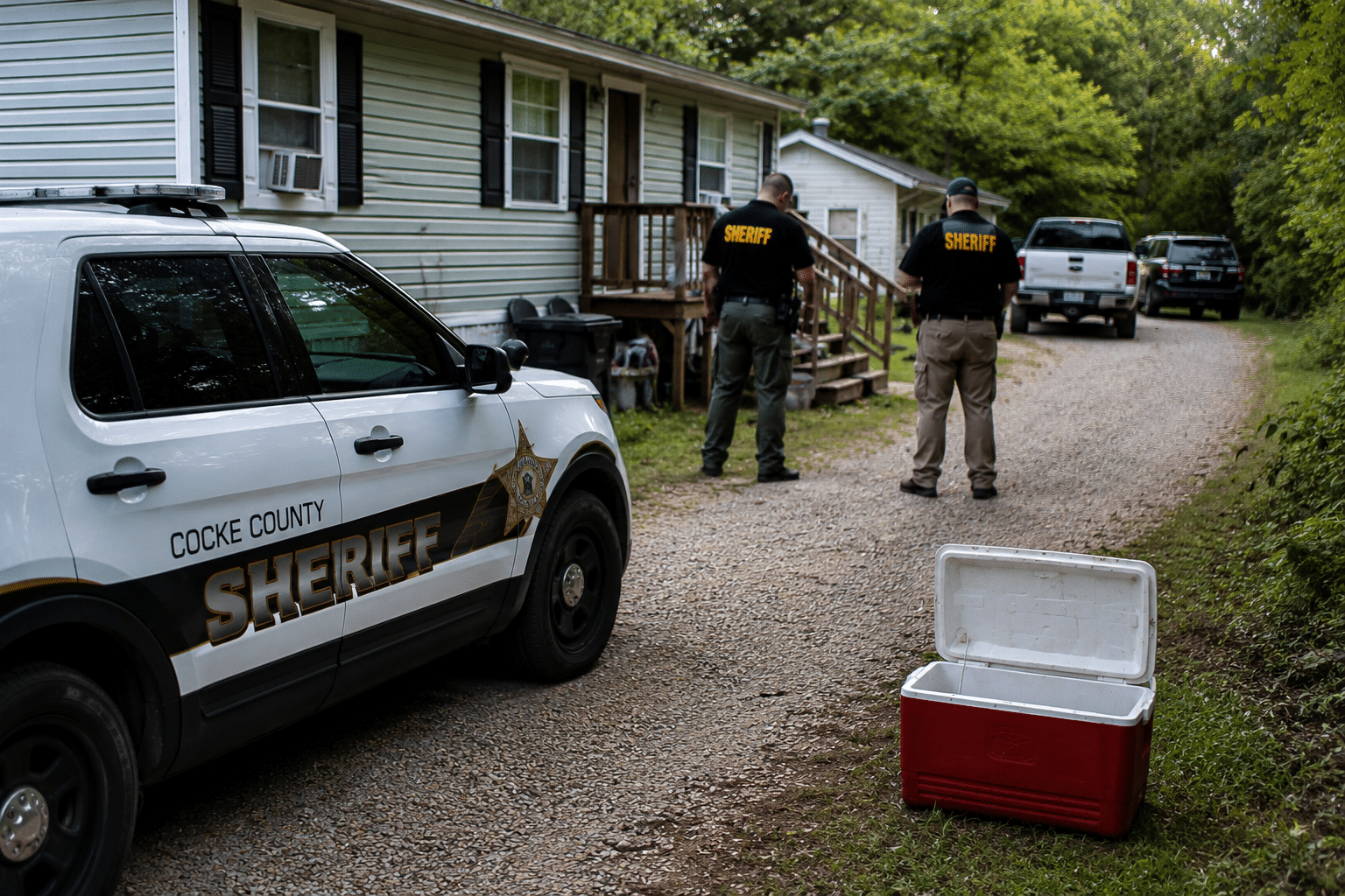 Suburban Crime Scene Via AI Image