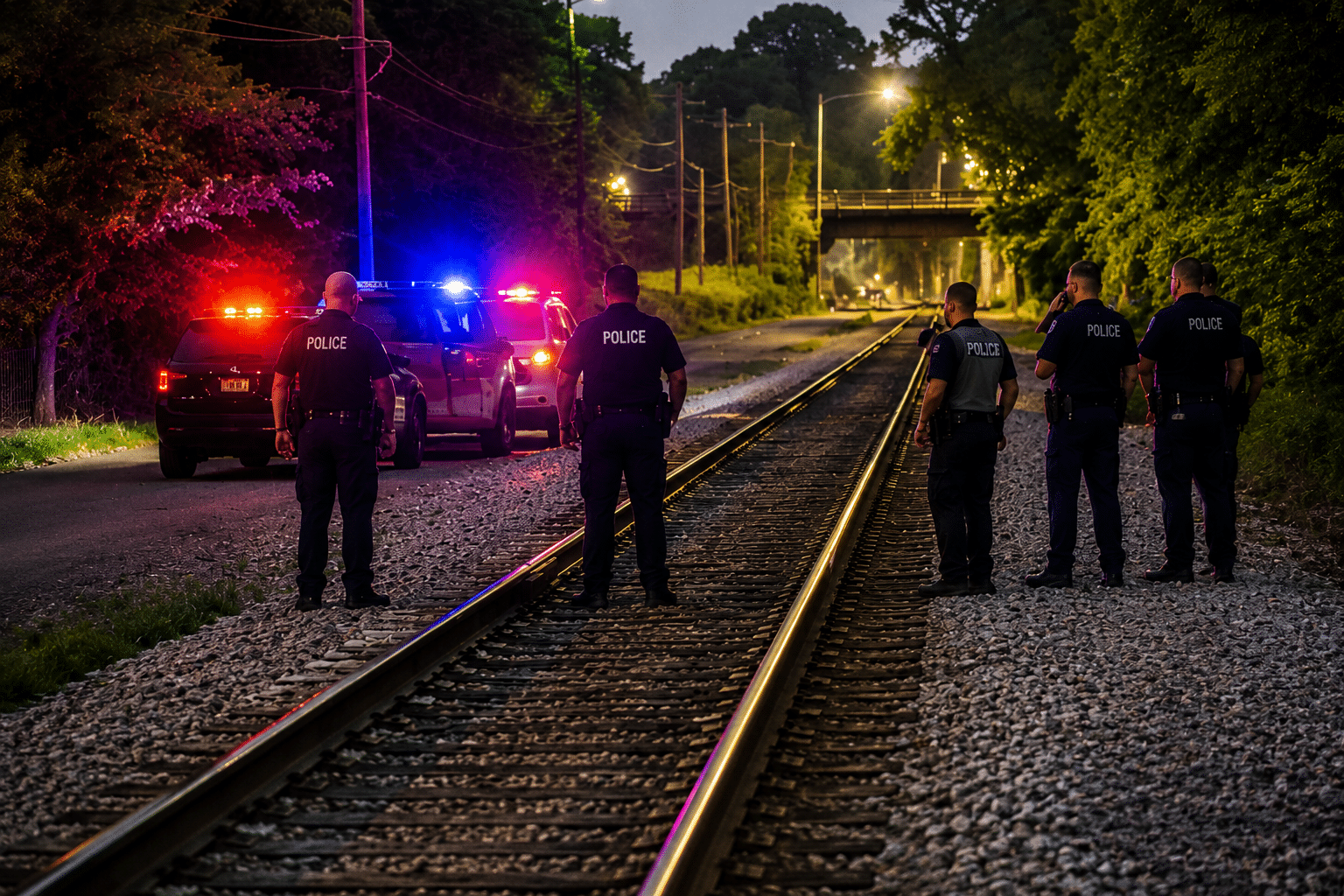 Railroad Crime Scene AI Image