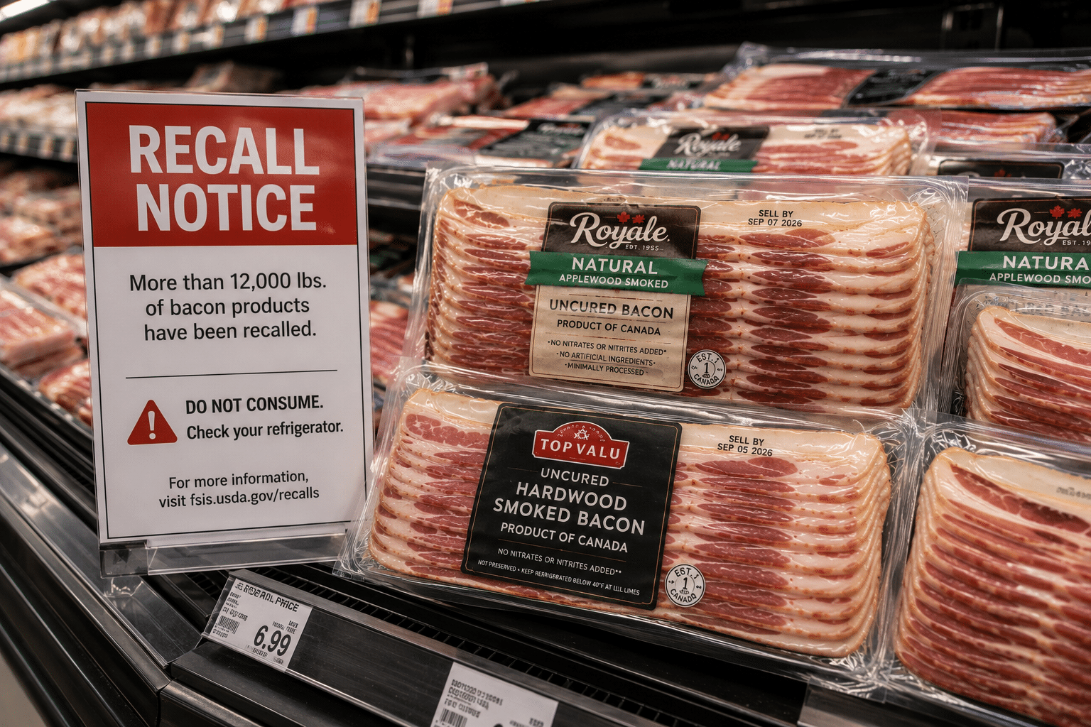 Bacon Sold in Three States Recalled Over Safety Concern