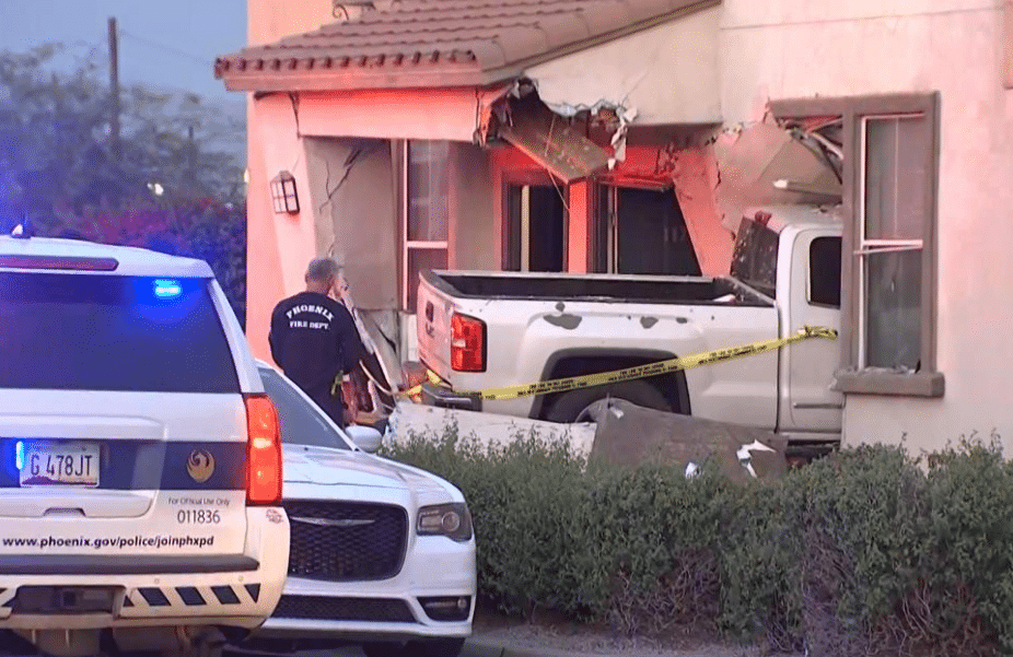 Man With Gunshot Wounds Slams Into Home