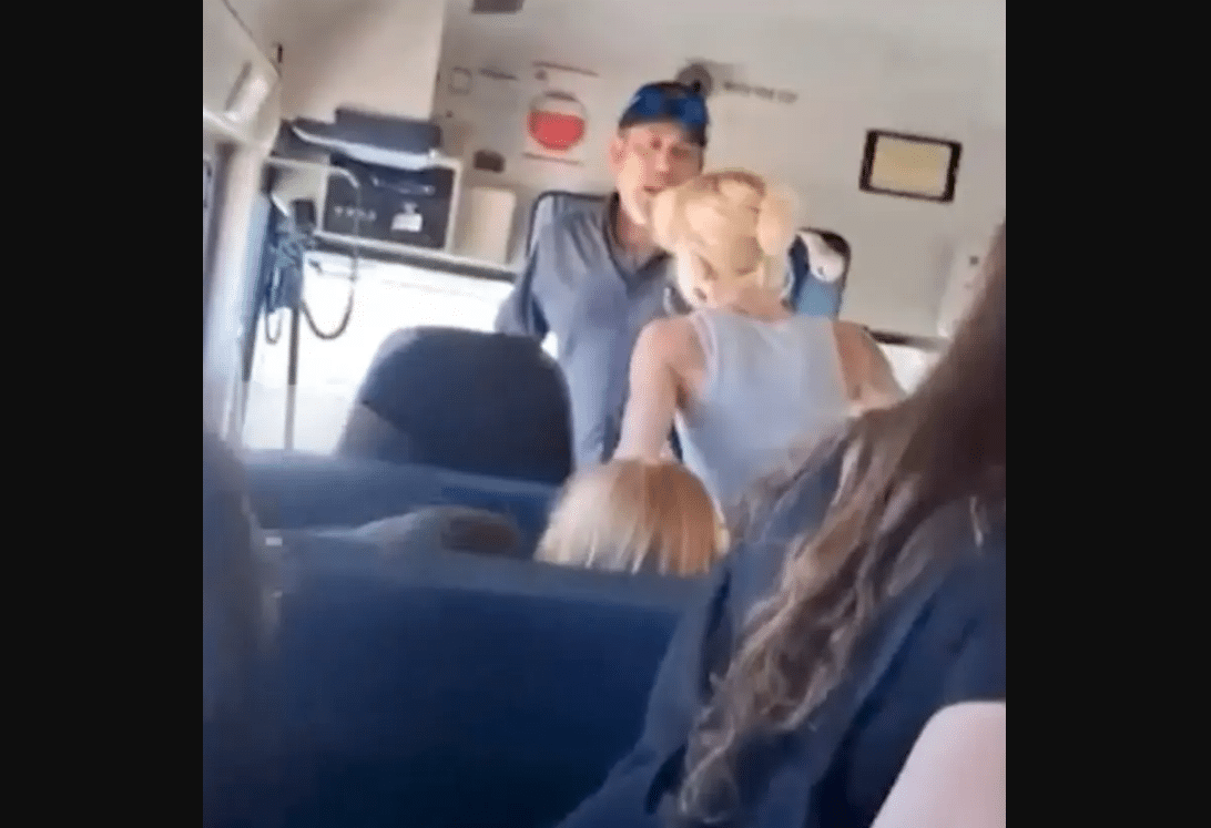 Mayhem on School Bus as Parents Smash Inside