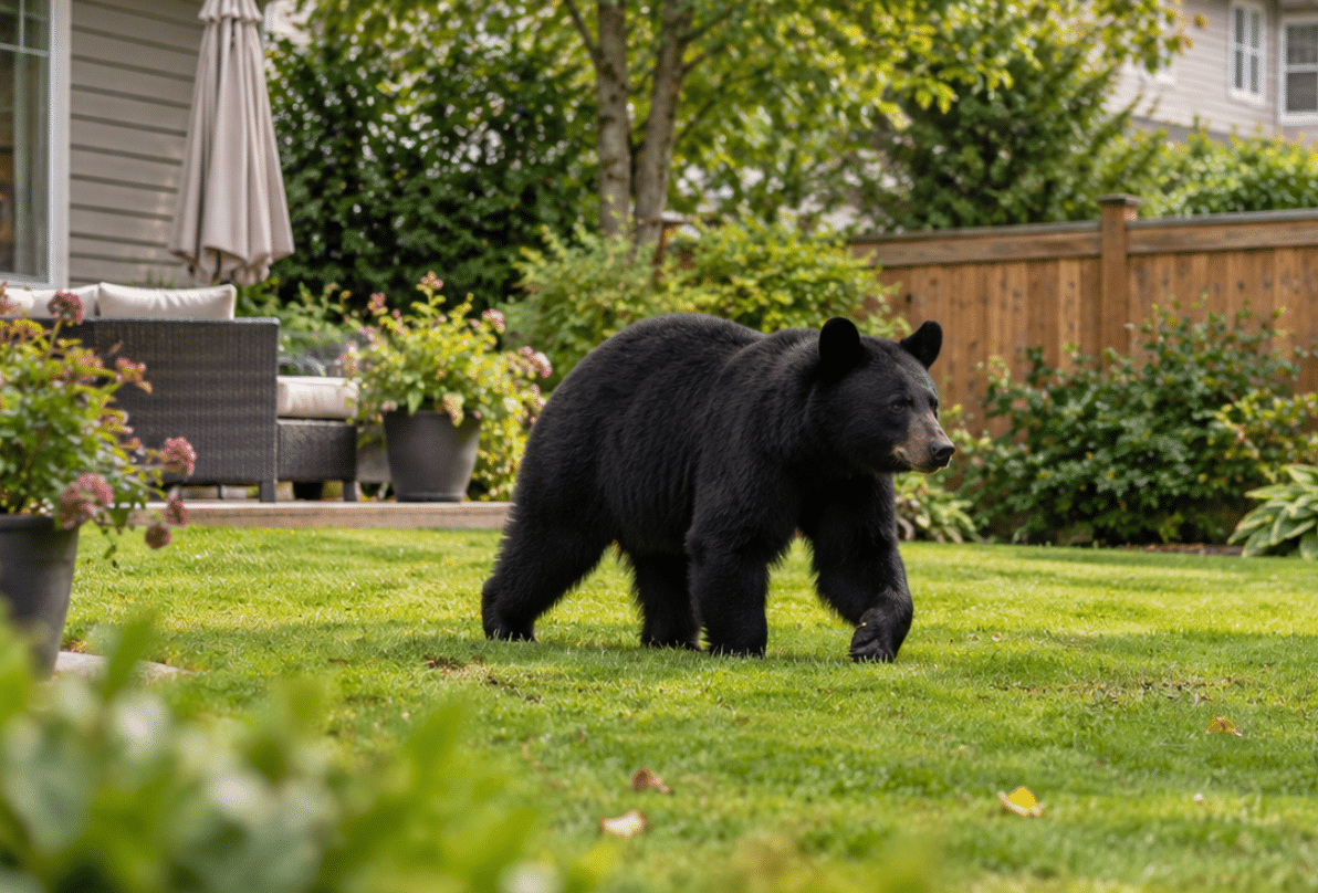 Bear in Yard Via AI Image