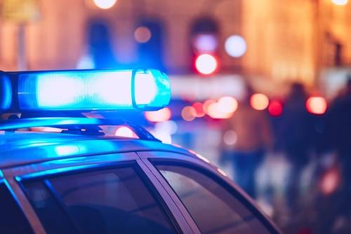 Danger,On,The,Street.,Blue,Flasher,On,The,Police,Car Cop pulls gun on pregnant woman